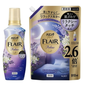 ハミングフレア 柔軟剤 リラックス ラベンダー＆ジャスミンの香り (本体 ボトル 510ml + 詰め替え 2.6倍 910mL)