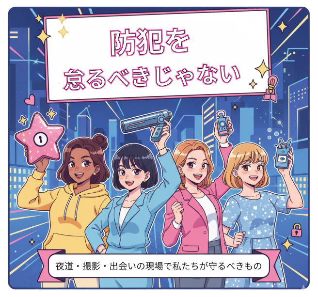 🛡「強い女」でも、防犯を怠るべきじゃない。──夜道・撮影・出会いの現場で私たちが守るべきもの